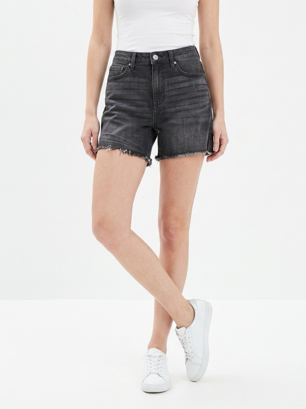 Jessica Simpson High-Waist Black Denim Shorts